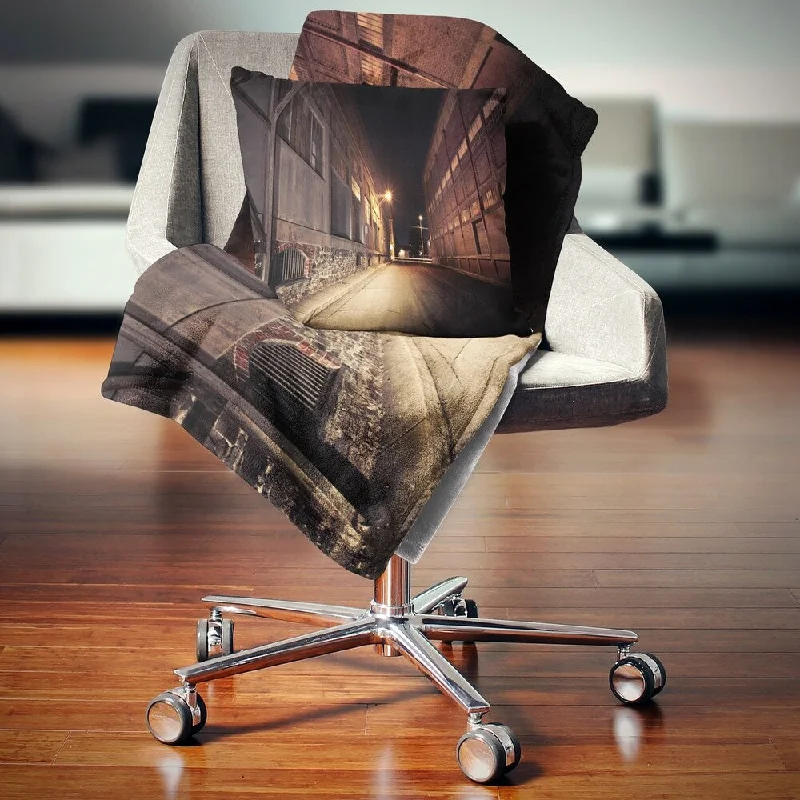 Synthetic fiber blend blankets for a budget - friendly choiceDesignart 'Old Road and Buildings' Landscape Fleece Throw Blanket Synthetic fiber blend blankets for a budget - friendly choiceDesignart 'Old Road and Buildings' Landscape Fleece Throw Blanket