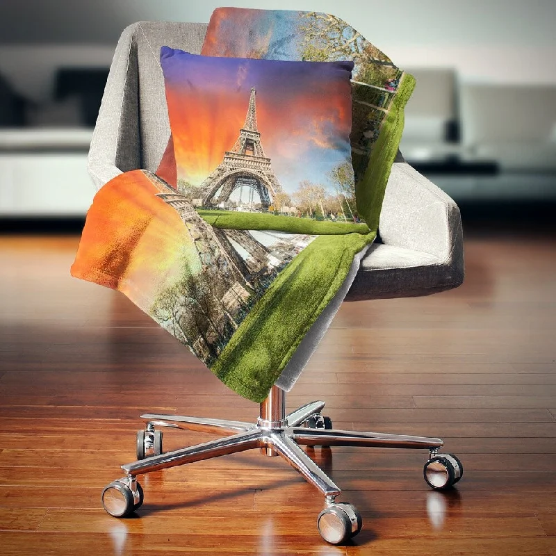 Microfiber blankets that are durable and easy to care forDesignart 'Paris Eiffel TowerUnder Colorful Sky' Landscape Photo Throw Blanket Microfiber blankets that are durable and easy to care forDesignart 'Paris Eiffel TowerUnder Colorful Sky' Landscape Photo Throw Blanket