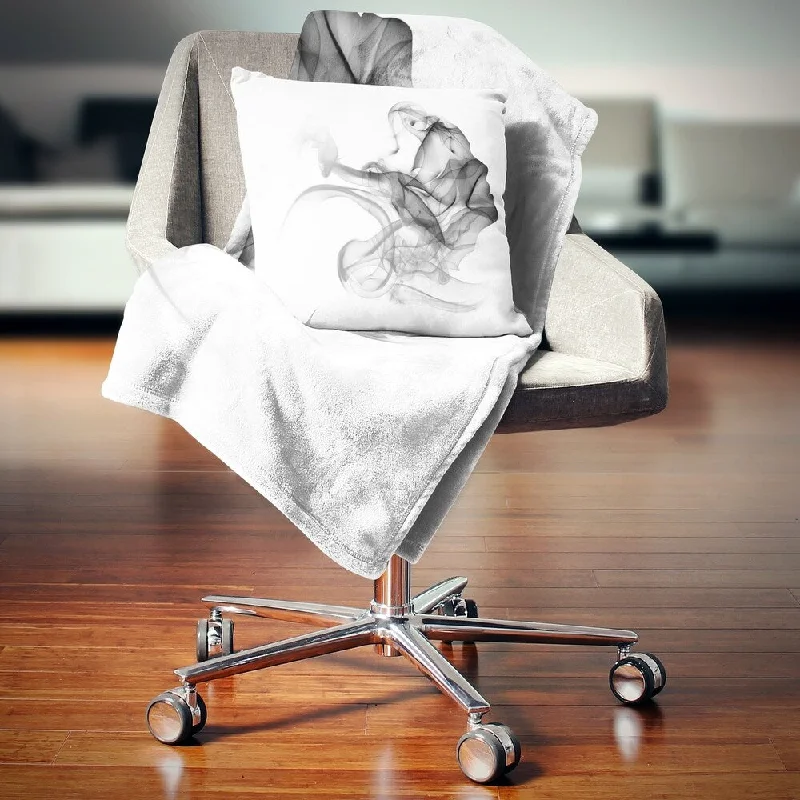 Alpaca wool blankets for a hypoallergenic and warm optionDesignart 'Woman and Smoke Double Exposure' Portrait Throw Blanket Alpaca wool blankets for a hypoallergenic and warm optionDesignart 'Woman and Smoke Double Exposure' Portrait Throw Blanket