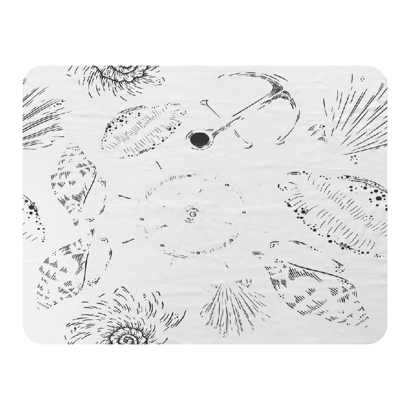 Chenille blankets with a thick and fuzzy textureDrawn Nautical Elements (Blanket)
