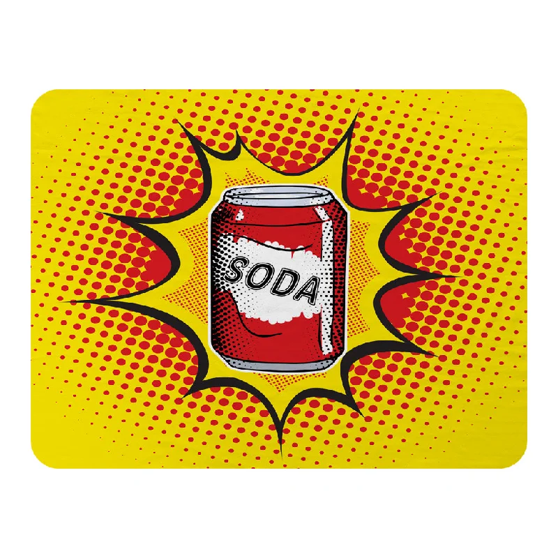 Microfiber blankets that are durable and easy to care forDrink soda fast food vector illustration in pop art retro style (Blanket)