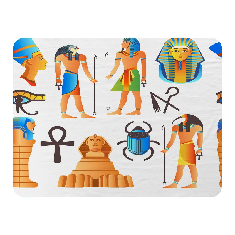 Chenille blankets with a thick and fuzzy textureEgyptian Mythological Signs (Blanket) Chenille blankets with a thick and fuzzy textureEgyptian Mythological Signs (Blanket)