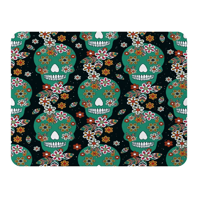 Bamboo fiber blankets with natural antibacterial propertiesEmbroidery colorful simplified ethnic flowers and skull pattern (Blanket) Bamboo fiber blankets with natural antibacterial propertiesEmbroidery colorful simplified ethnic flowers and skull pattern (Blanket)