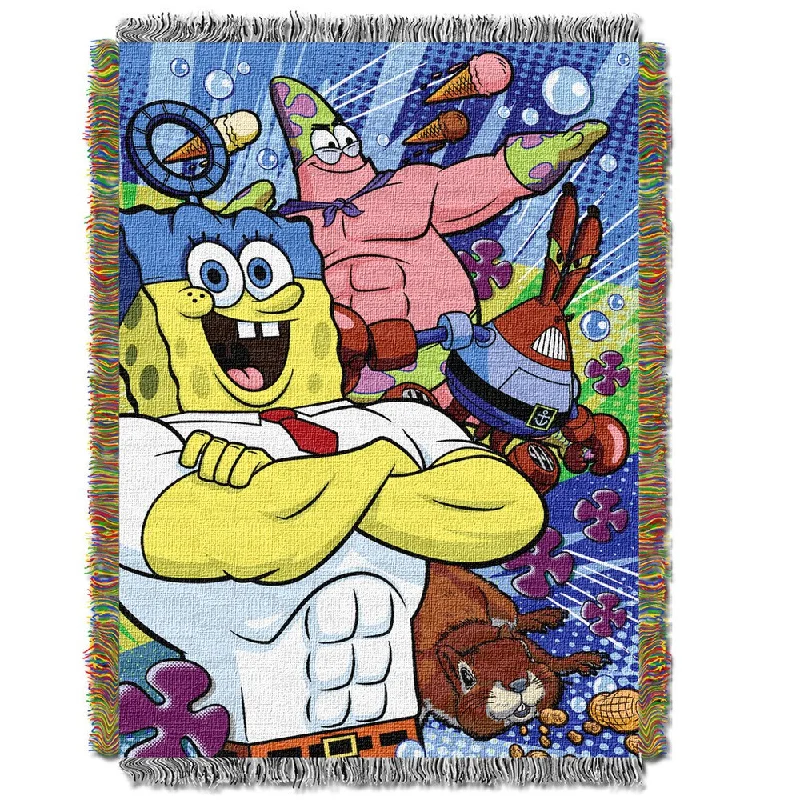 Linen blankets with a rustic and textured lookENT 051 SpongeBob Movie Snack Attack