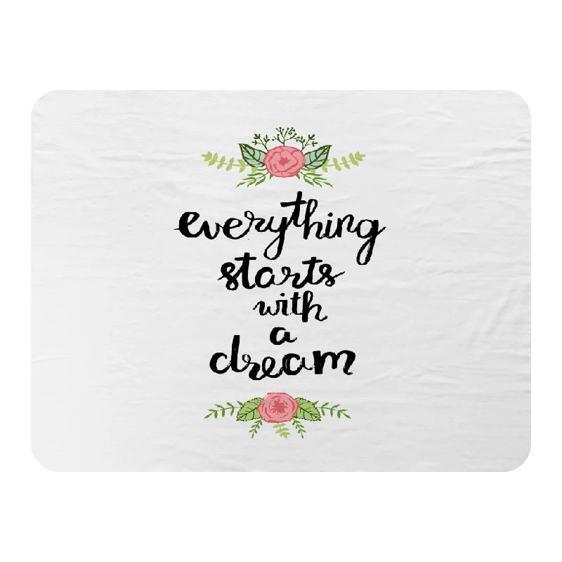 Bamboo fiber blankets with natural antibacterial propertiesEverything starts with a dream (Blanket) Bamboo fiber blankets with natural antibacterial propertiesEverything starts with a dream (Blanket)