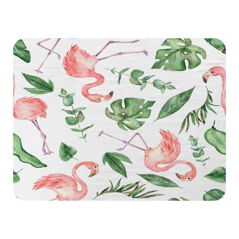 Mohair blankets with a unique sheen and softnessFlamingo & Leaves Blanket