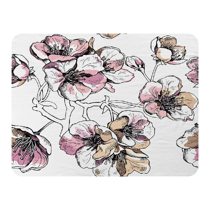 Mohair blankets with a unique sheen and softnessFlower Illustration (Blanket)