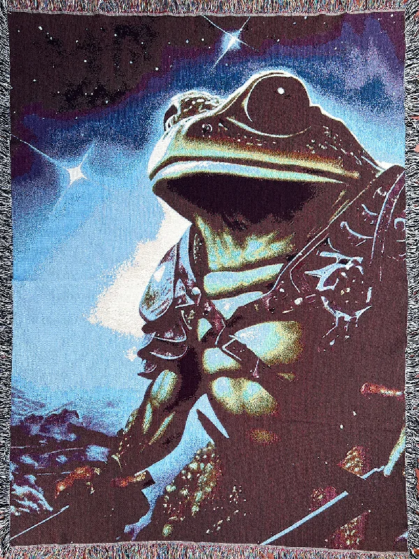 Wool blankets with natural warmth and insulationIntergalactic Frog Warrior Blanket Wool blankets with natural warmth and insulationIntergalactic Frog Warrior Blanket