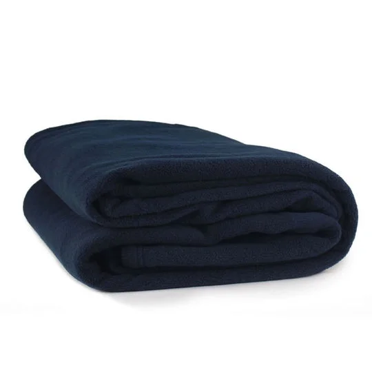 Linen blankets with a rustic and textured lookJason Polar Fleece Blankets Navy