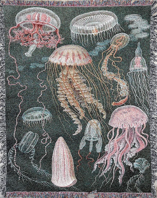 Linen blankets with a rustic and textured lookJellyfish Blanket