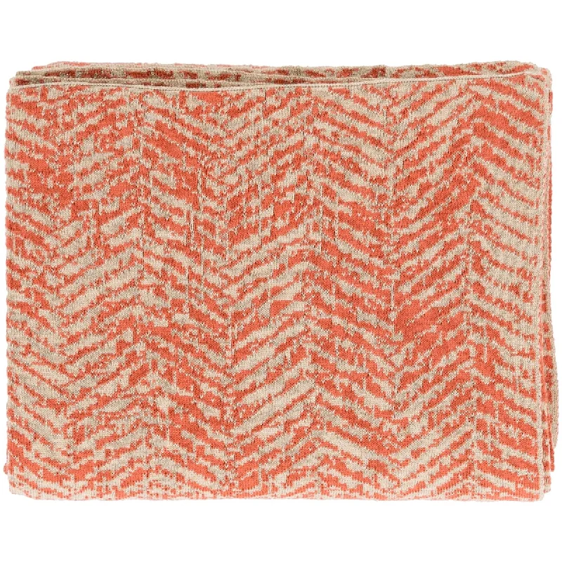 Synthetic fiber blend blankets for a budget - friendly choiceLahja Burnt Orange 50" x 60" Modern Throw Synthetic fiber blend blankets for a budget - friendly choiceLahja Burnt Orange 50" x 60" Modern Throw