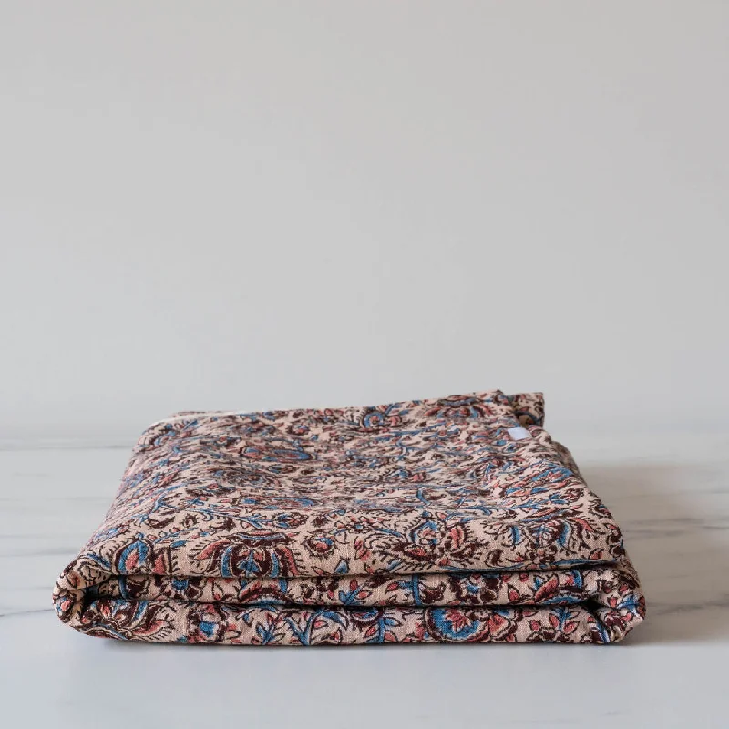 Recycled polyester blankets for an eco - conscious optionLayla Block Print Coverlet Recycled polyester blankets for an eco - conscious optionLayla Block Print Coverlet