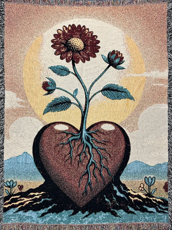 Silk blankets with a smooth and elegant touchLove Flower Blanket