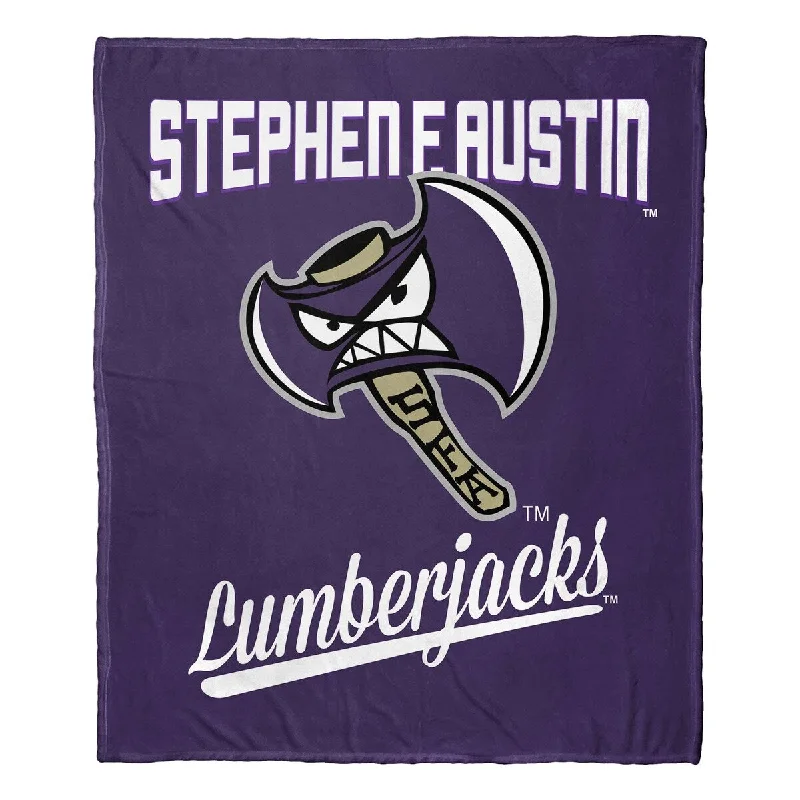 Mohair blankets with a unique sheen and softnessNCAA Stephen F Austin Alumni Silk Touch Throw