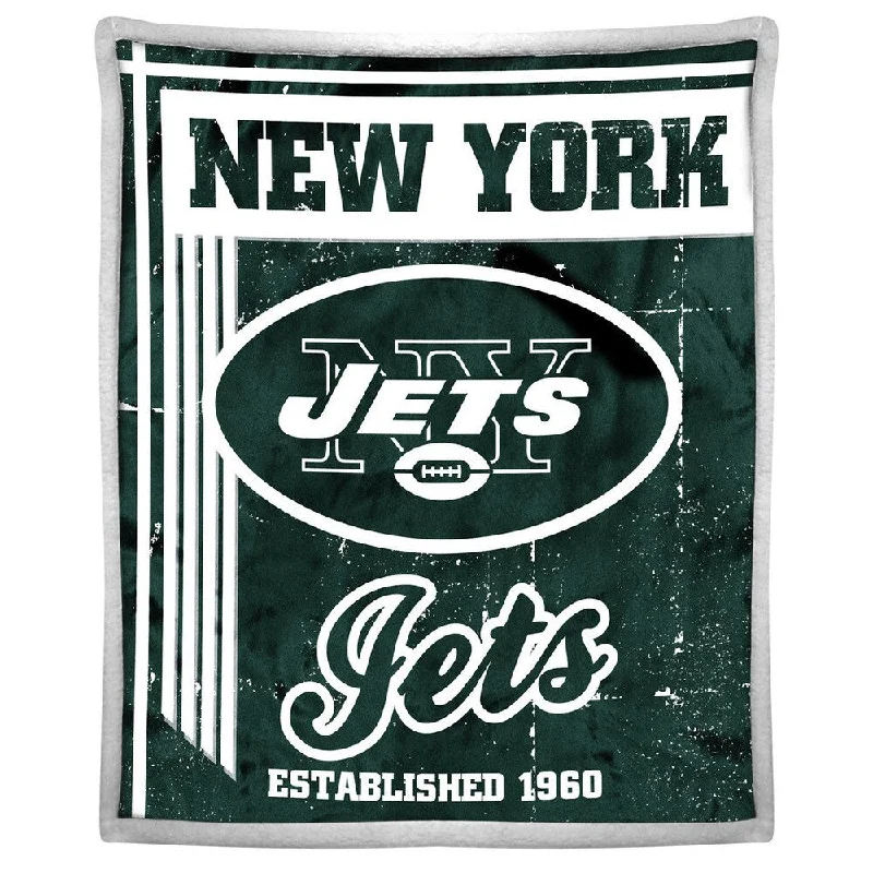 Silk blankets with a smooth and elegant touchNFL 192 Jets Mink Sherpa Throw