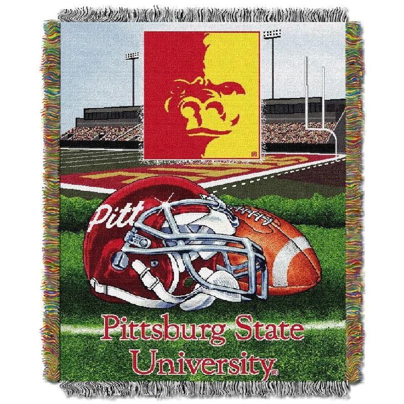 Linen blankets with a rustic and textured lookPitt State University Tapestry Throw