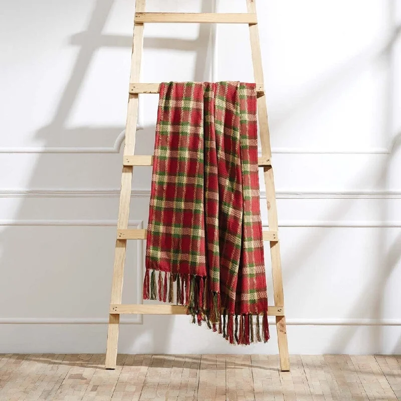 Microfiber blankets that are durable and easy to care forRed Rustic Christmas Holiday Decor VHC Claren Throw Cotton Plaid Knotted Tassels Microfiber blankets that are durable and easy to care forRed Rustic Christmas Holiday Decor VHC Claren Throw Cotton Plaid Knotted Tassels