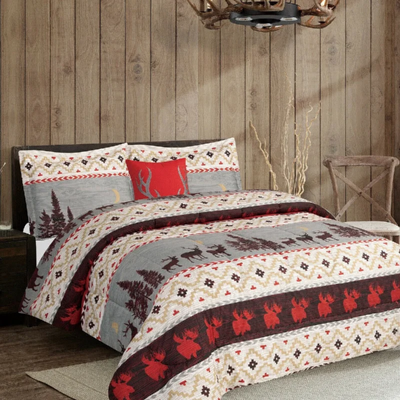 King - size blankets to cover large beds comfortablyRustic Mountain Quilt Bed in a Bag Set King King - size blankets to cover large beds comfortablyRustic Mountain Quilt Bed in a Bag Set King