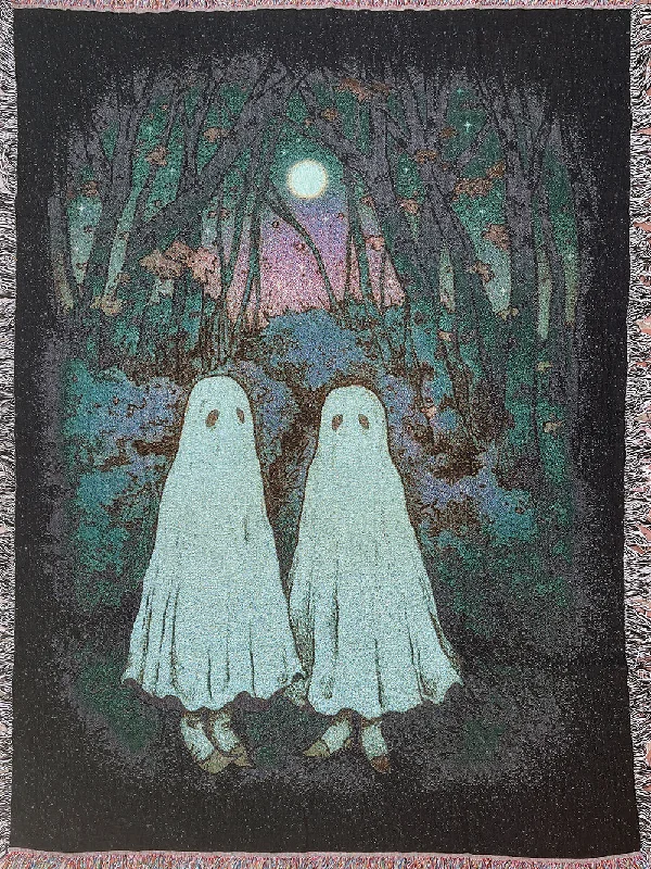 Recycled polyester blankets for an eco - conscious optionStrike Gently Co x Autumnal Wood: Ghost Pals Blanket Recycled polyester blankets for an eco - conscious optionStrike Gently Co x Autumnal Wood: Ghost Pals Blanket