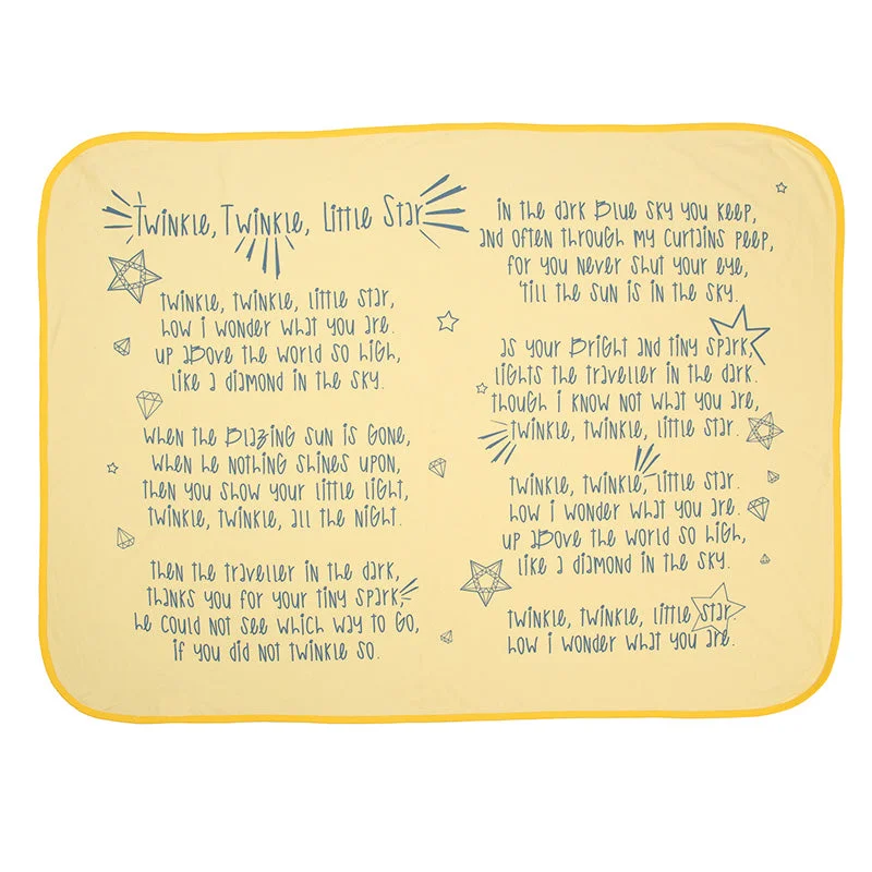 Cotton blankets for breathability and a lightweight feelTwinkle Twinkle Little Star Baby Blanket Cotton blankets for breathability and a lightweight feelTwinkle Twinkle Little Star Baby Blanket