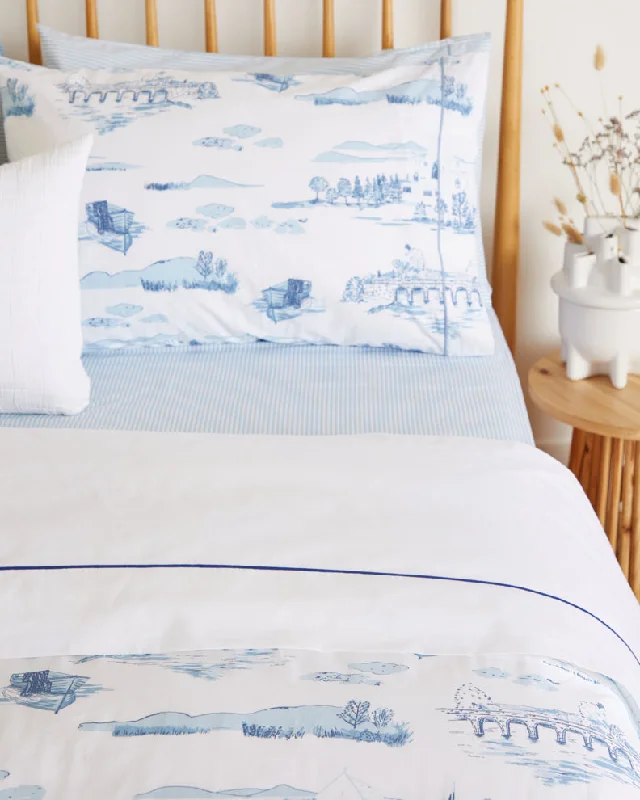 Wool blankets with natural warmth and insulationFoxford Blue Rolenio Flat Sheet