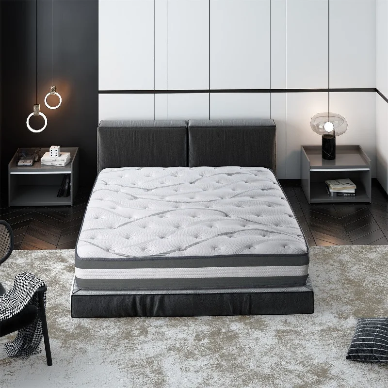 Natural latex and organic cotton blend mattresses12'' Hybrid Pocket Spring Mattress King Size Edge Support for Bedroom Natural latex and organic cotton blend mattresses12'' Hybrid Pocket Spring Mattress King Size Edge Support for Bedroom