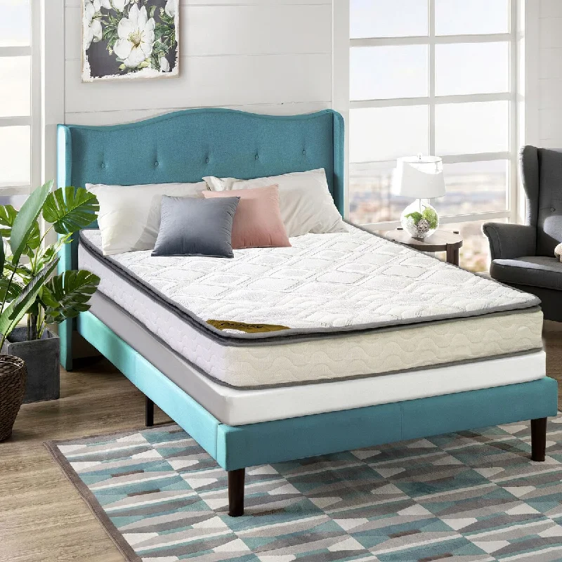Natural latex and organic cotton blend mattresses9-Inch Medium Firm Foam Encased Pillow top Pocketed Coil Innerspring Fully Assembled Mattress and 4 inch Wood Box Spring, Natural latex and organic cotton blend mattresses9-Inch Medium Firm Foam Encased Pillow top Pocketed Coil Innerspring Fully Assembled Mattress and 4 inch Wood Box Spring,