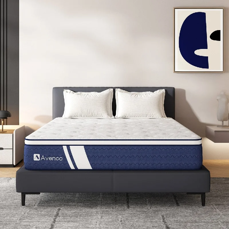Hybrid mattresses combining foam and innerspring technologyAvenco 12-inch Medium cooling Gel Memory Foam Mattress in a Box Hybrid mattresses combining foam and innerspring technologyAvenco 12-inch Medium cooling Gel Memory Foam Mattress in a Box