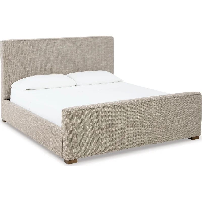 Natural latex and organic cotton blend mattressesDakmore King Upholstered Bed - Oatmeal Natural latex and organic cotton blend mattressesDakmore King Upholstered Bed - Oatmeal