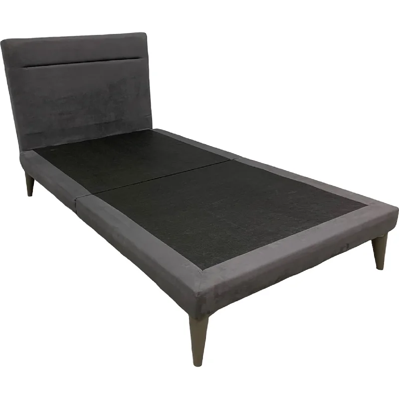 Gel - infused memory foam mattresses for cooler sleepDanita Twin Platform Bed - Suedine Charcoal Gel - infused memory foam mattresses for cooler sleepDanita Twin Platform Bed - Suedine Charcoal