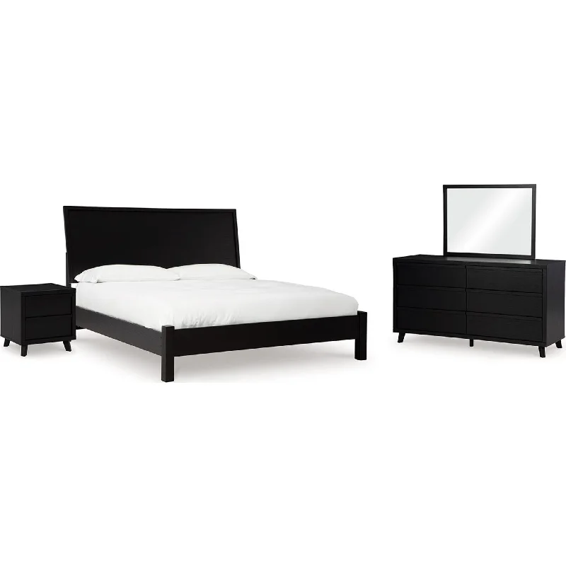 Bamboo - charcoal infused mattresses for odor absorptionDanziar 6 Piece Platform Bedroom - Black Bamboo - charcoal infused mattresses for odor absorptionDanziar 6 Piece Platform Bedroom - Black