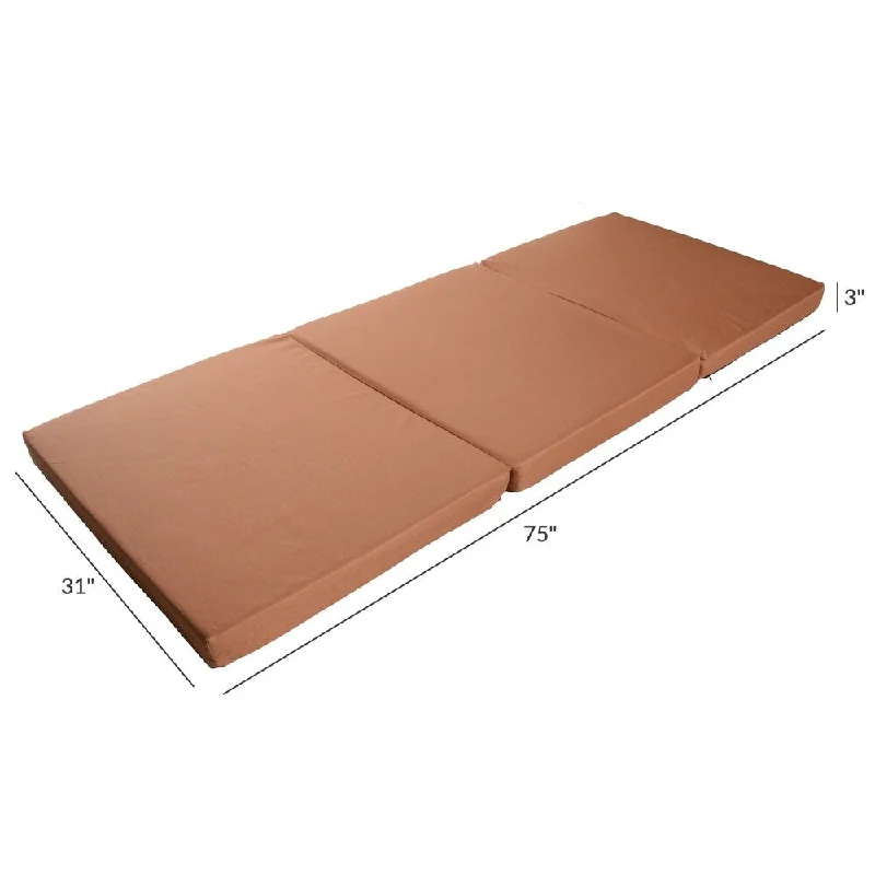 King - size mattresses for spacious master bedroomsMilliard 3-Inch Ruggedized Tri-fold Foam Camping Mattress with Splash-Resistant Removable Cover - 31" Cot Size King - size mattresses for spacious master bedroomsMilliard 3-Inch Ruggedized Tri-fold Foam Camping Mattress with Splash-Resistant Removable Cover - 31" Cot Size