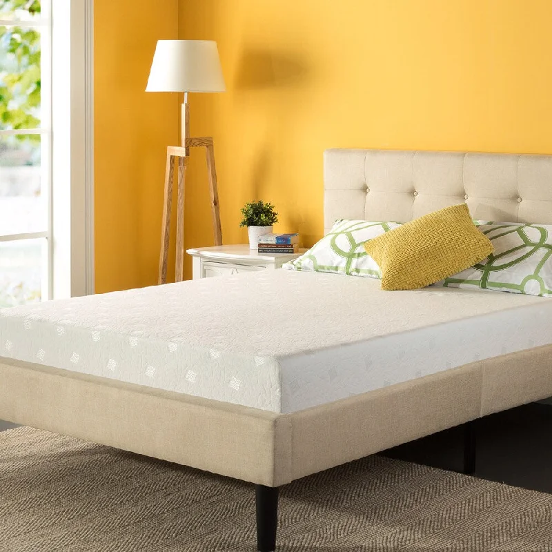 Gel - infused memory foam mattresses for cooler sleepPriage by Zinus Select Queen-size 8 inch Memory Foam Mattress - WHITE Gel - infused memory foam mattresses for cooler sleepPriage by Zinus Select Queen-size 8 inch Memory Foam Mattress - WHITE